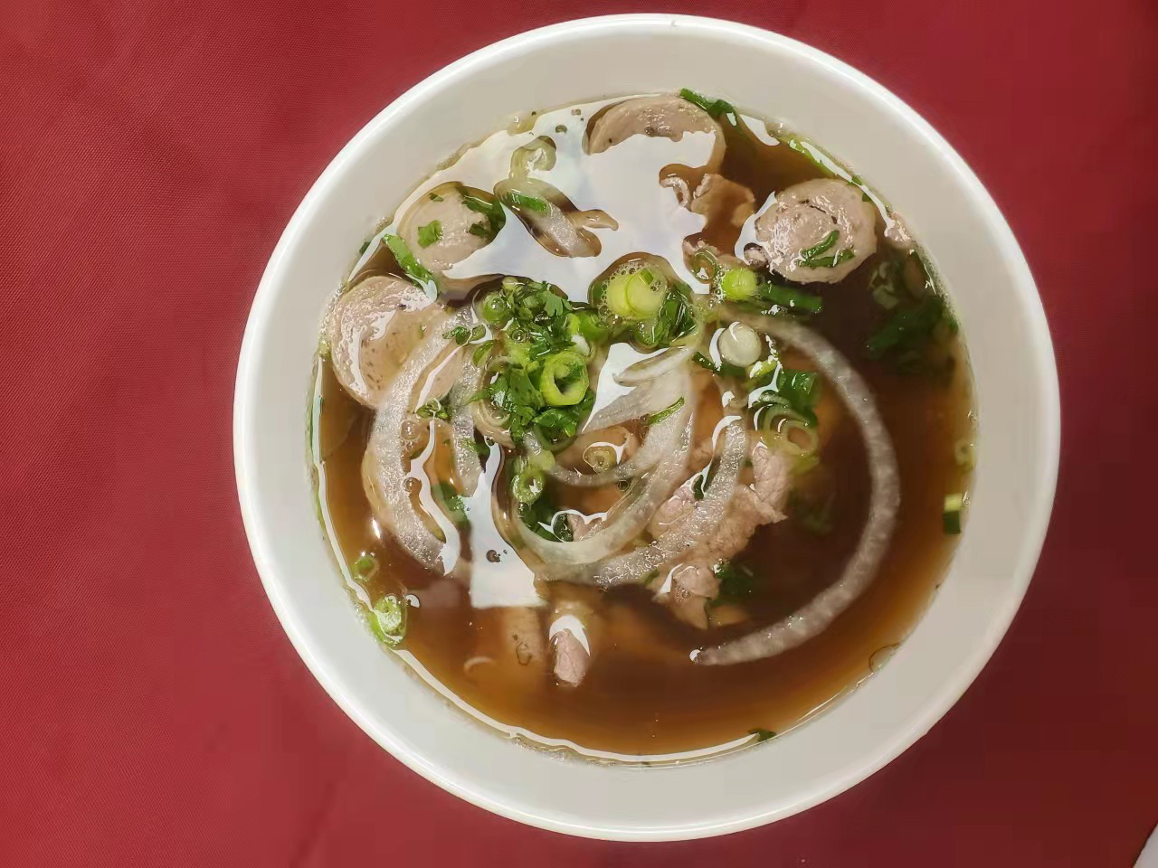 49. Sliced Beef, and Beef Ball Noodles Soup (Pho Tai Bo Vien)